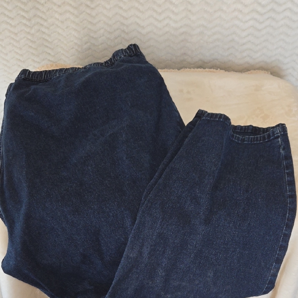 Catherines Plus Size Dark Blue Denim Pants